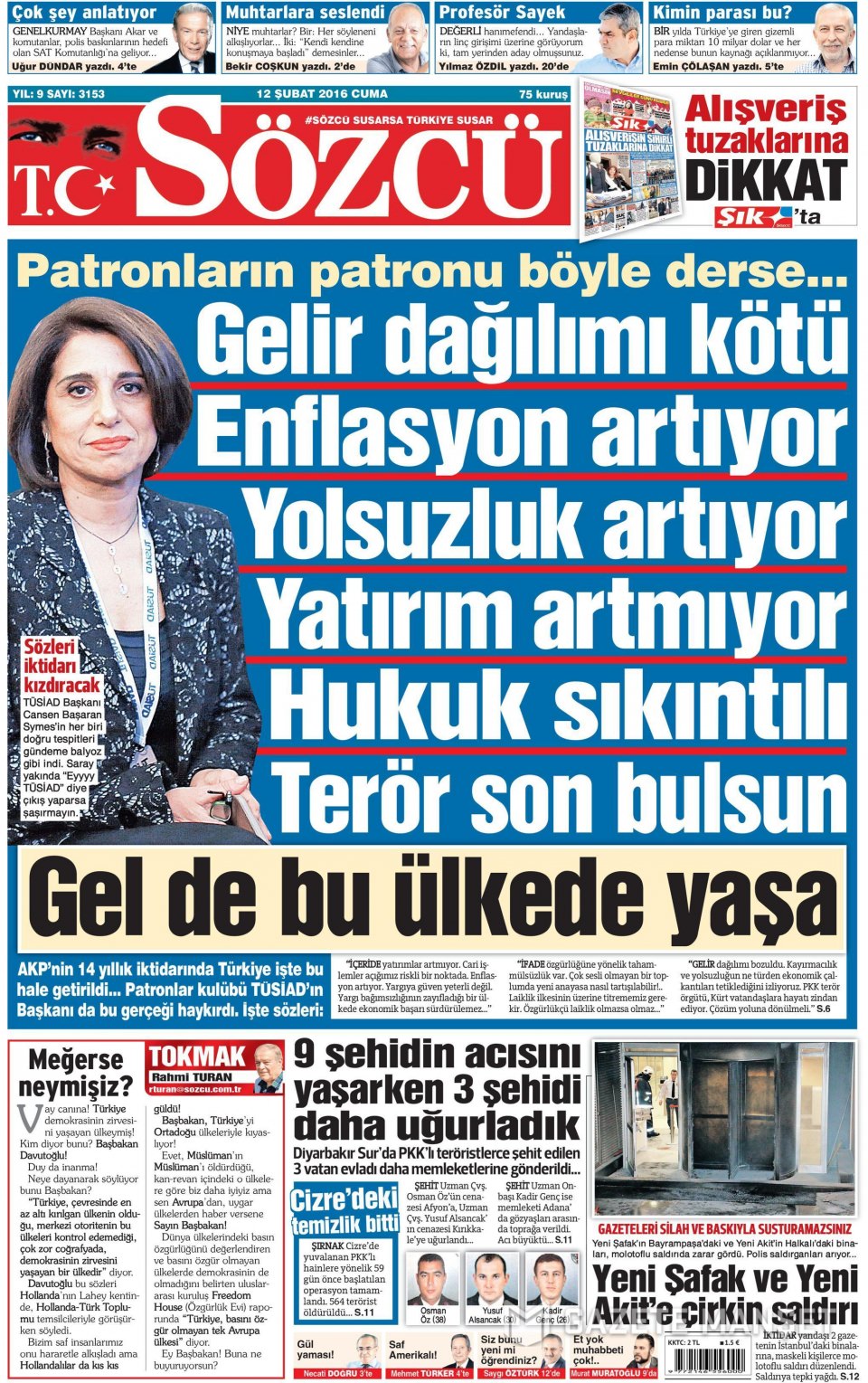 Gazeteler bugün ne yazdı? - 8