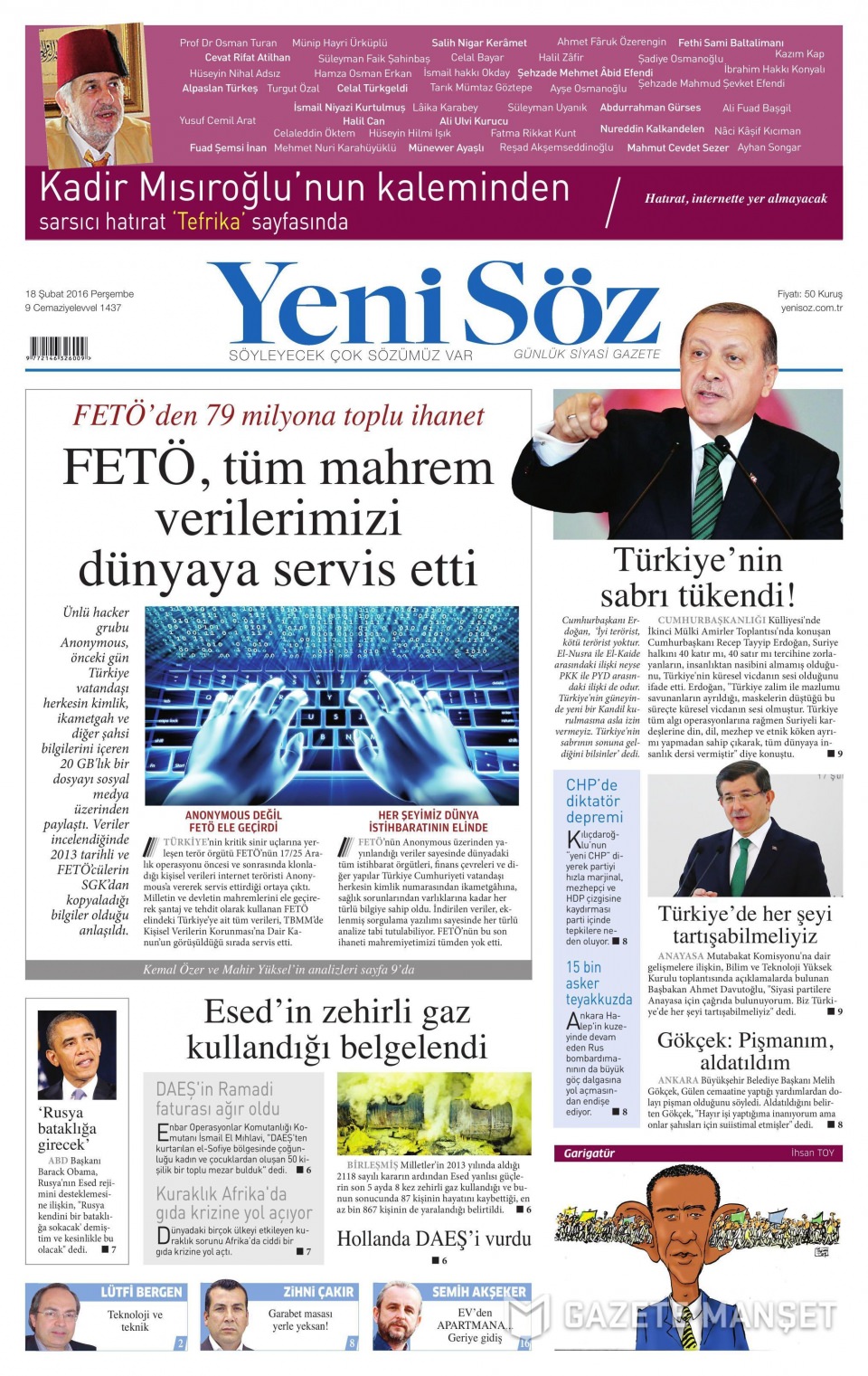 Gazeteler bugün ne yazdı? - 938