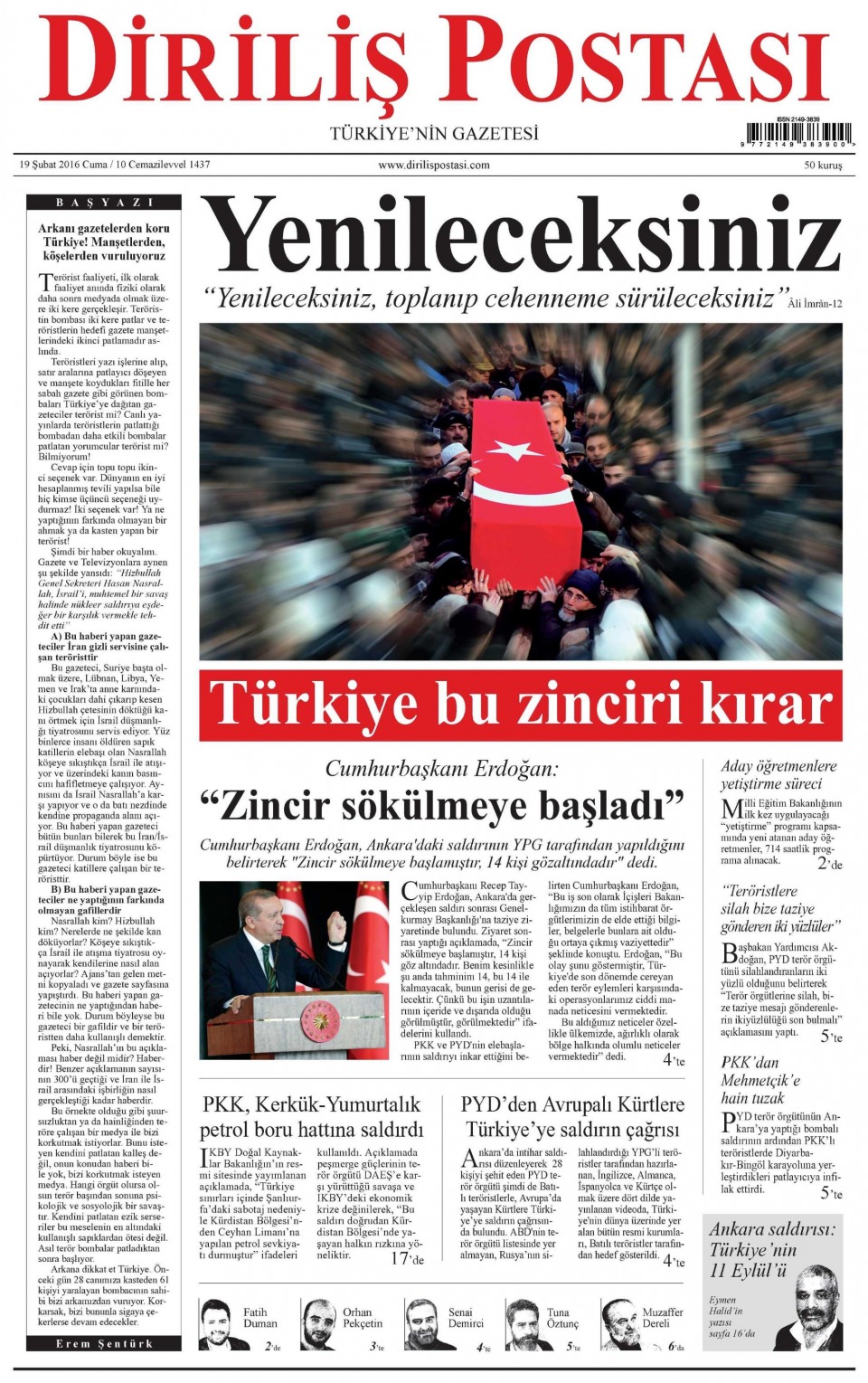 Gazeteler bugün ne yazdı? - 709