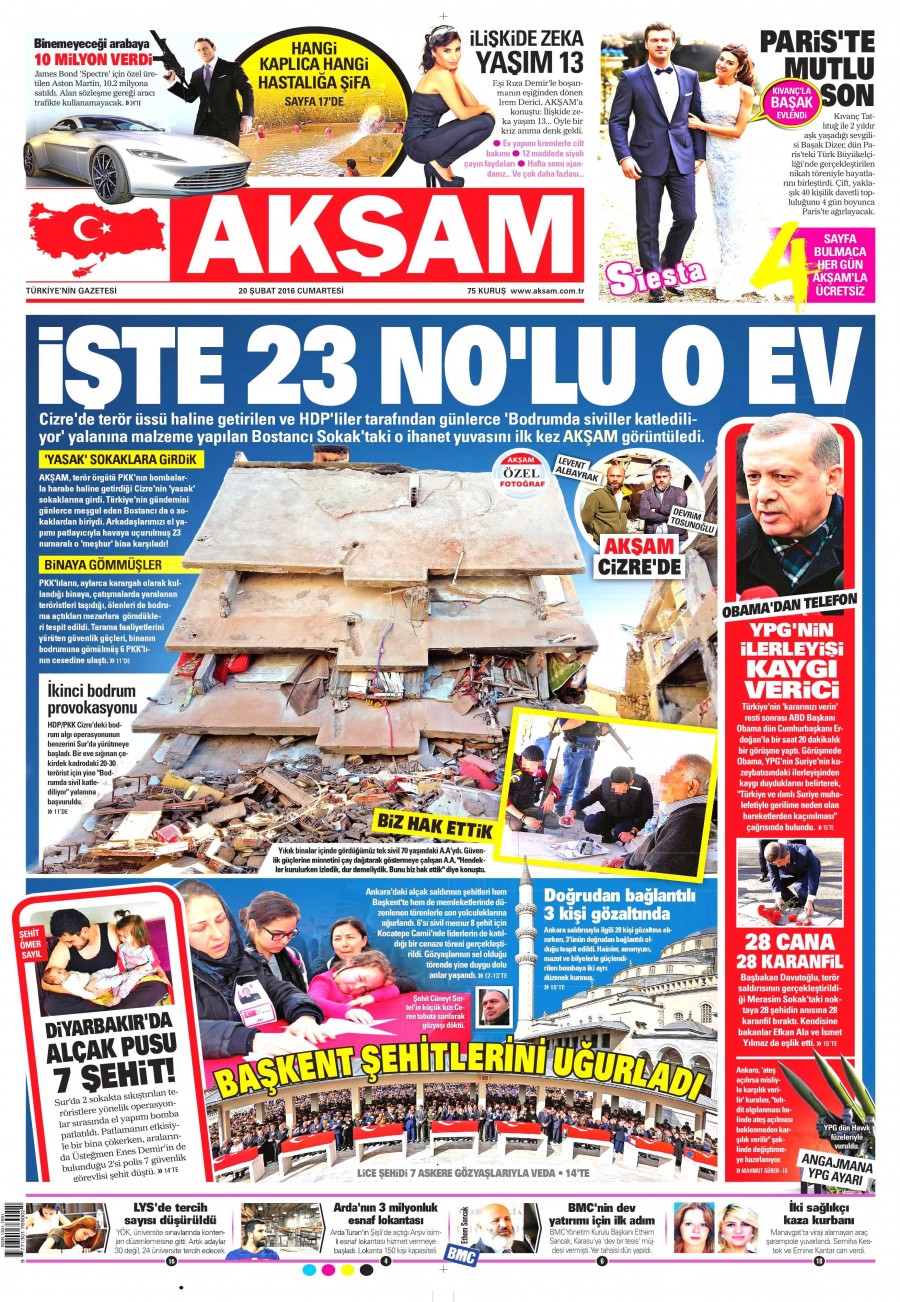 Günün gazete manşetleri (20 Şubat 2016) - 801