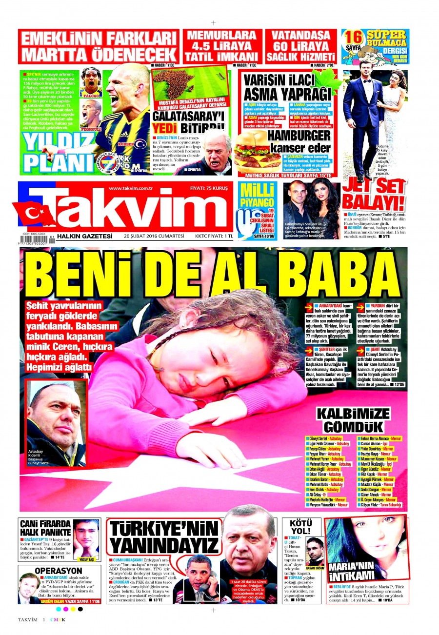 Günün gazete manşetleri (20 Şubat 2016) - 590