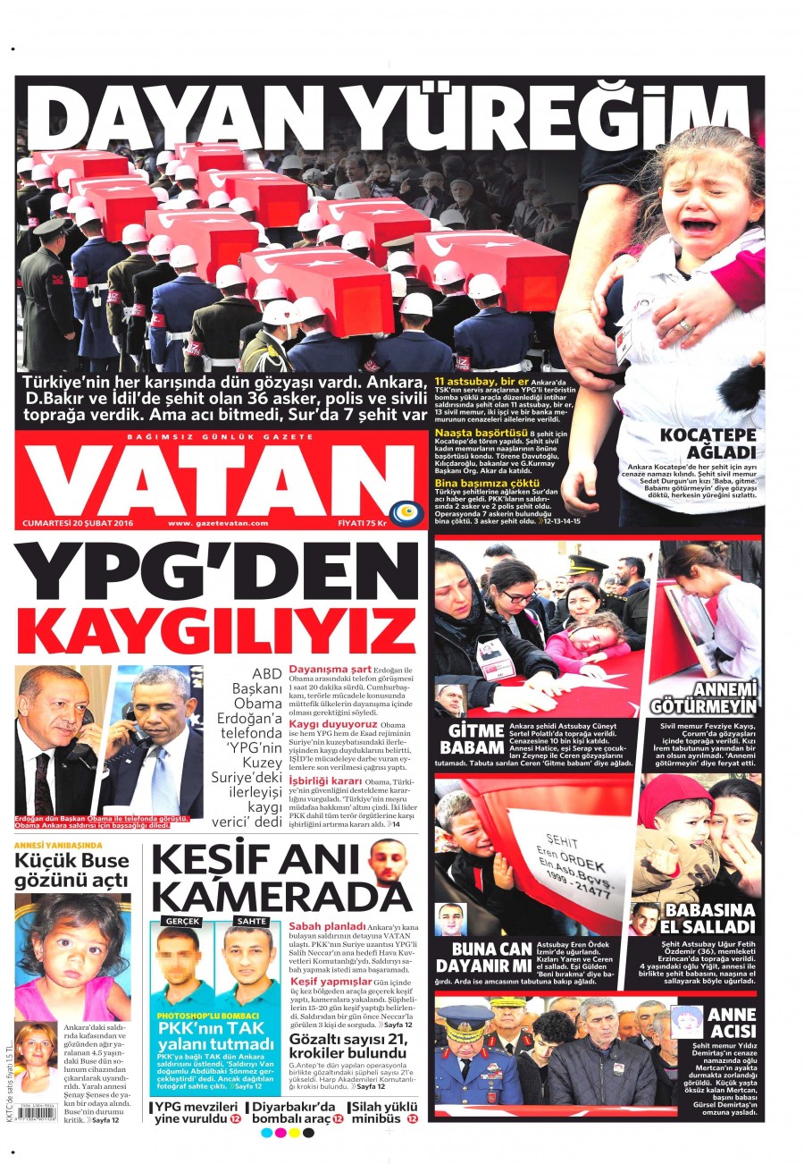 Günün gazete manşetleri (20 Şubat 2016) - 813