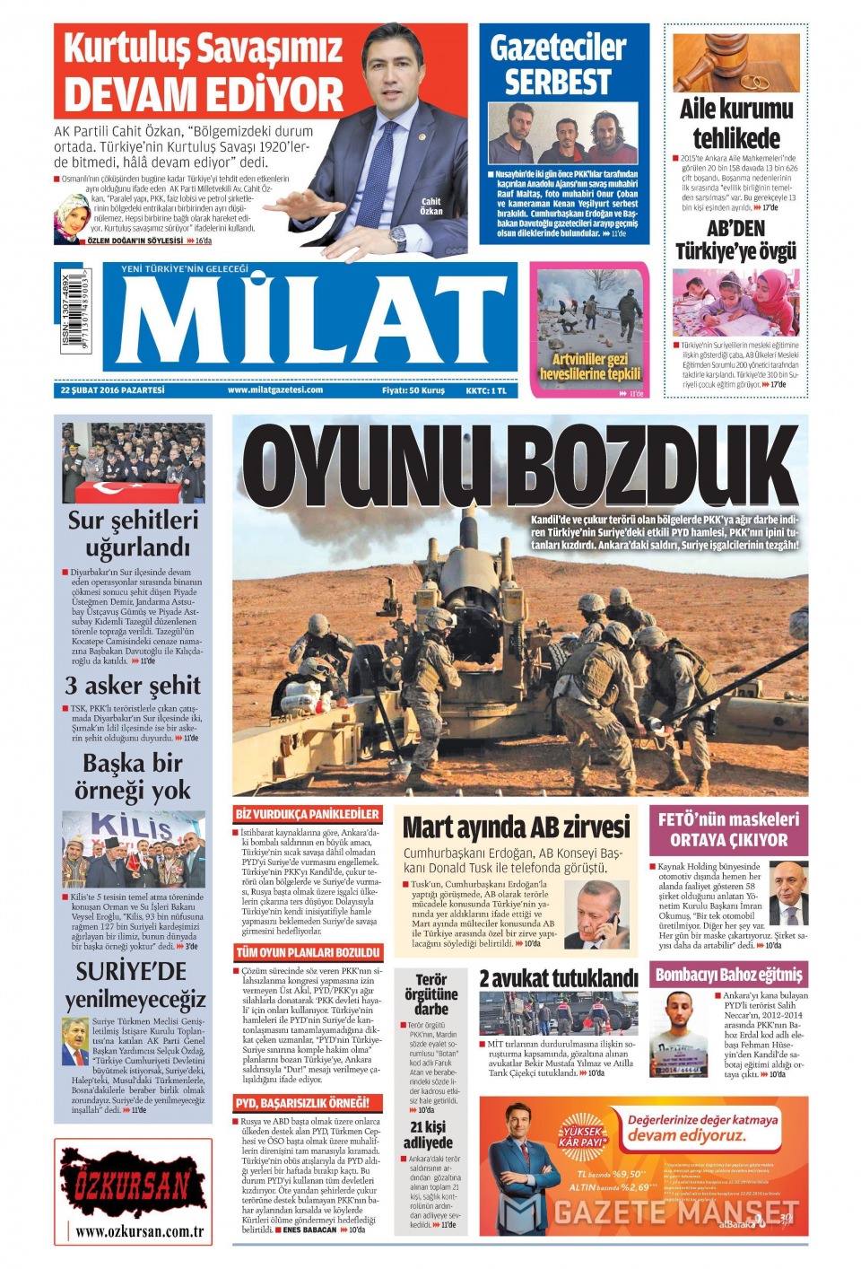 Gazeteler bugün ne yazdı? - 701