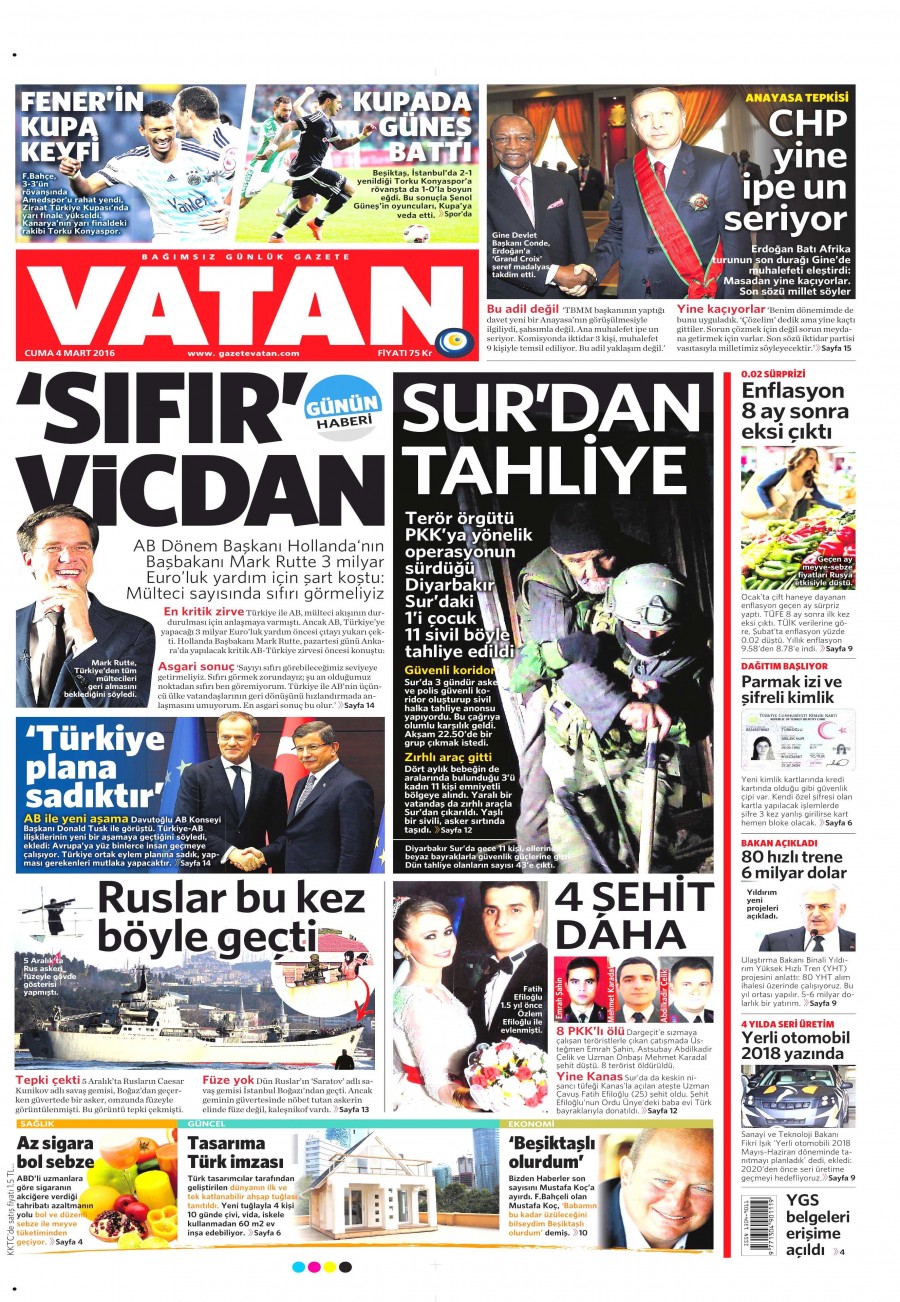 4 Mart 2016 gazate manşetleri - 23