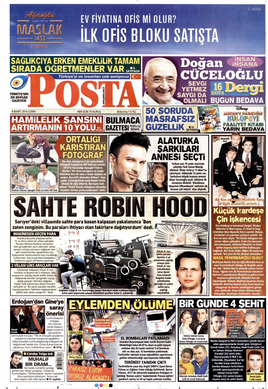 4 Mart 2016 gazate manşetleri - 12