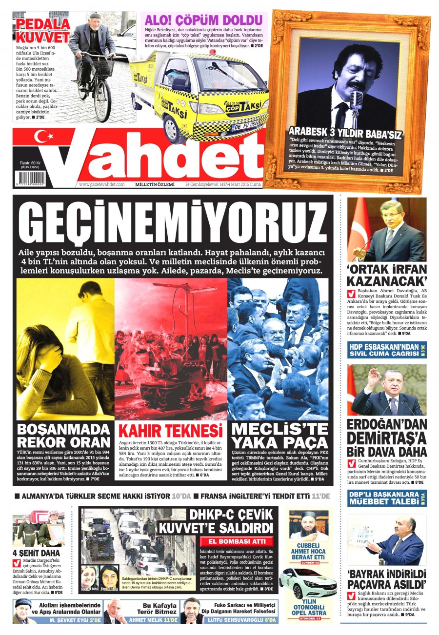 4 Mart 2016 gazate manşetleri - 16