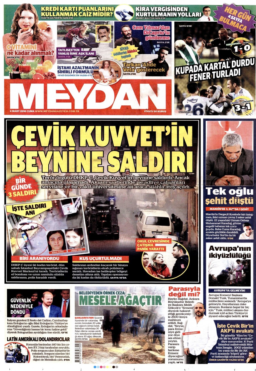 4 Mart 2016 gazate manşetleri - 19