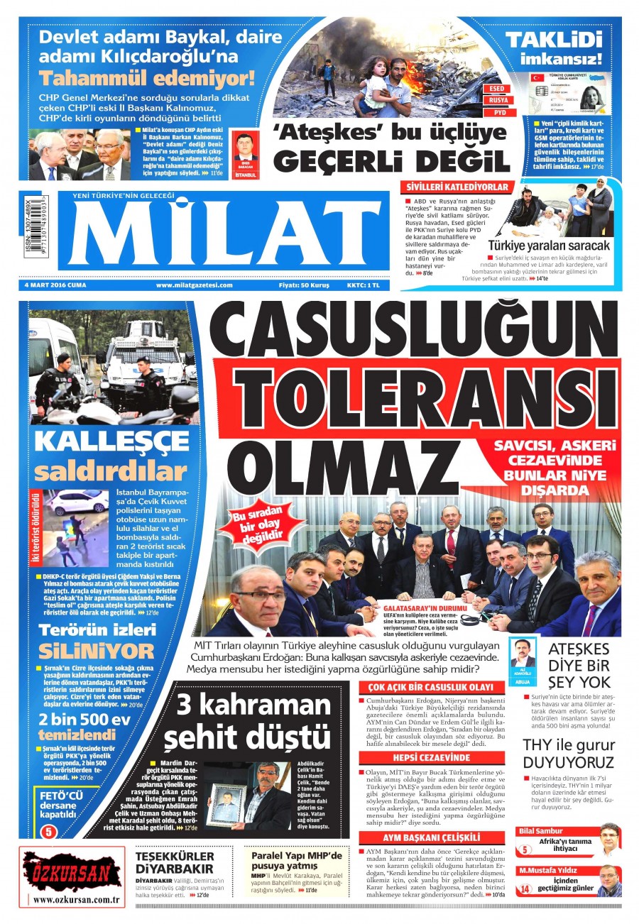 4 Mart 2016 gazate manşetleri - 14