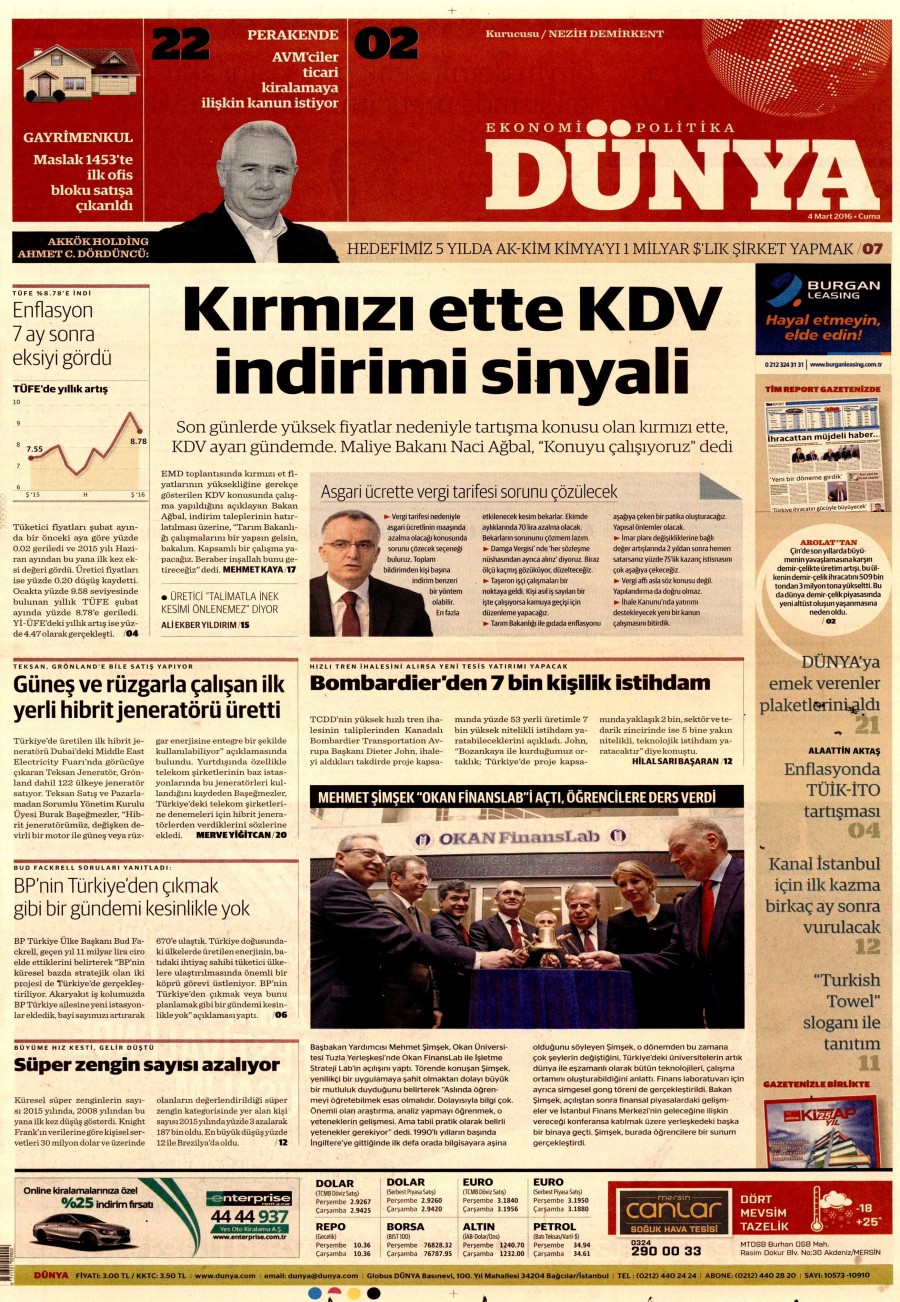 4 Mart 2016 gazate manşetleri - 15