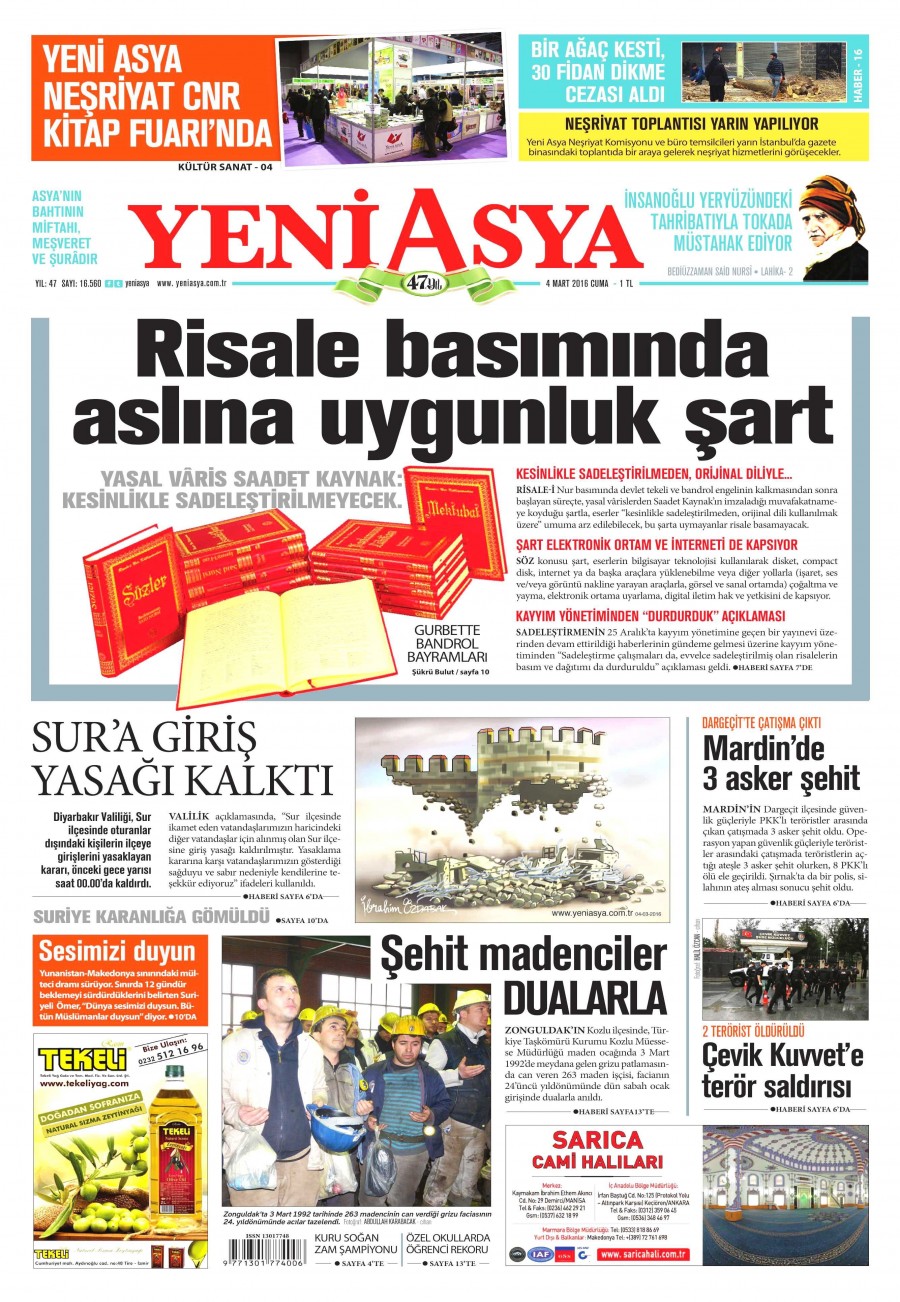 4 Mart 2016 gazate manşetleri - 27