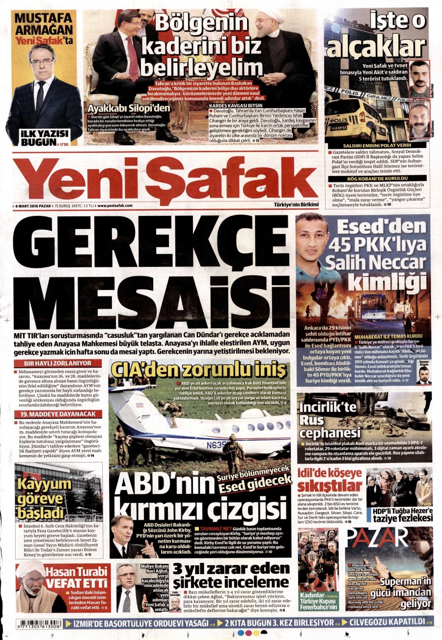 6 Mart 2016 gazete manşetleri - 12