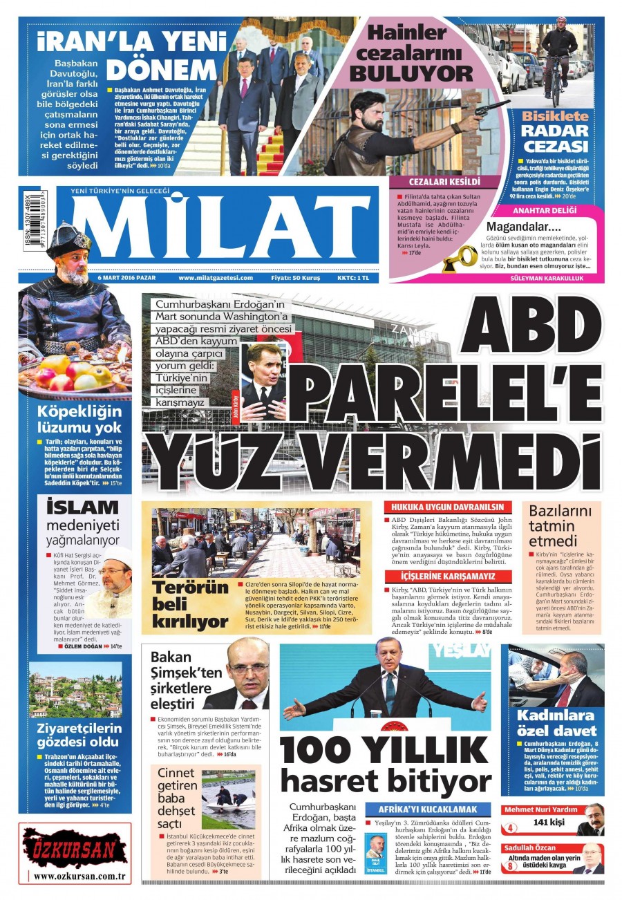6 Mart 2016 gazete manşetleri - 18