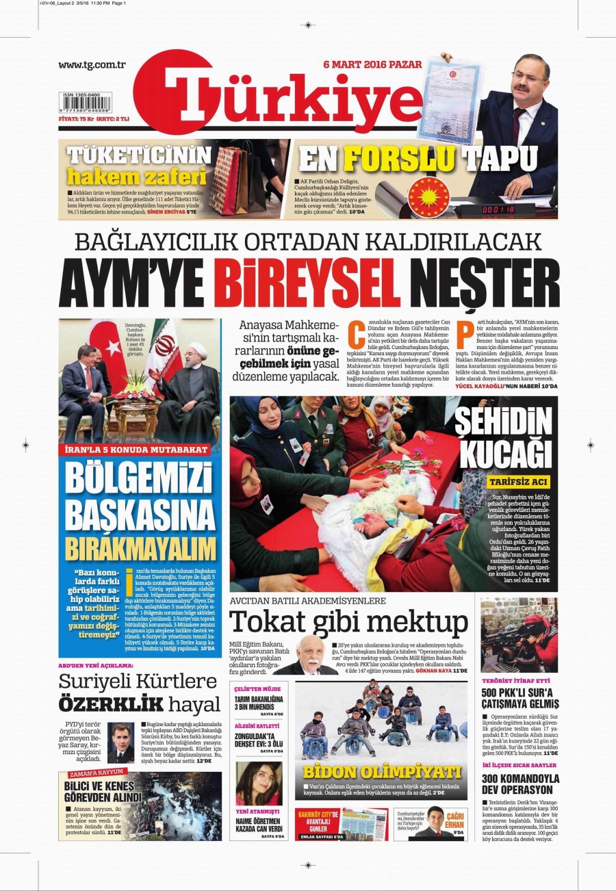 6 Mart 2016 gazete manşetleri - 8