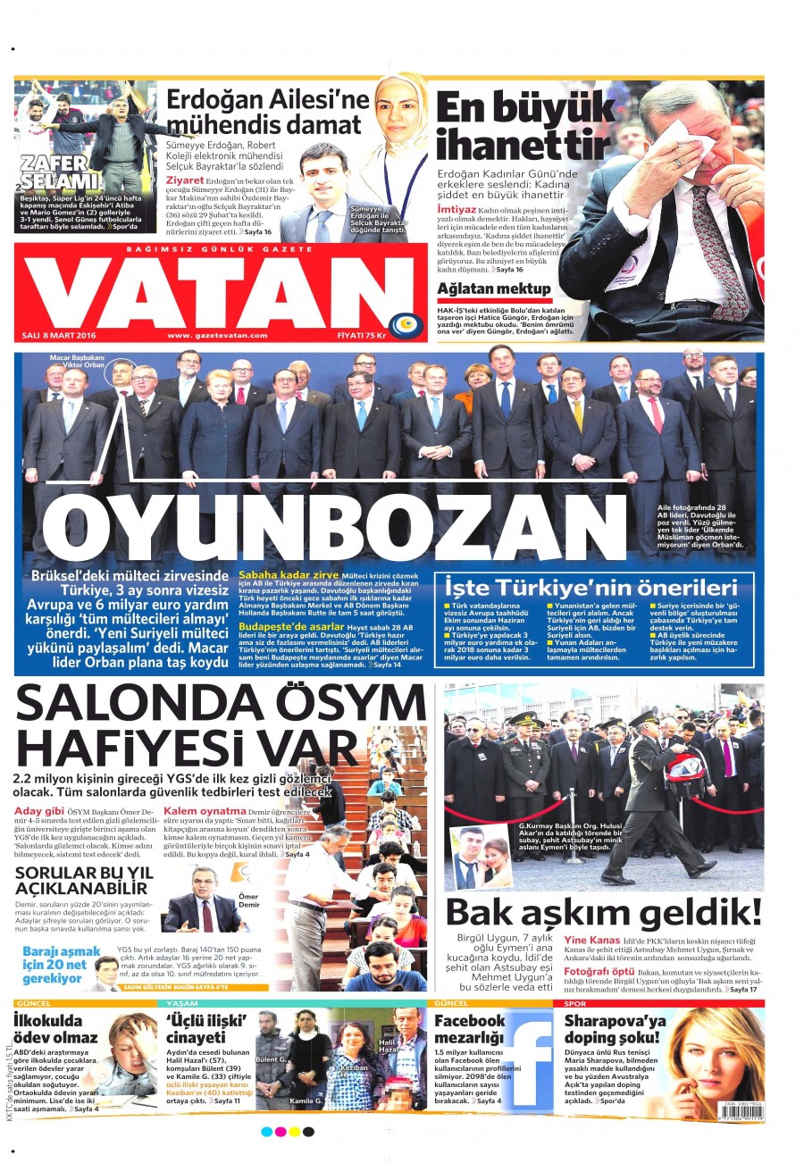 8 Mart 2016 gazete manşetleri - 521