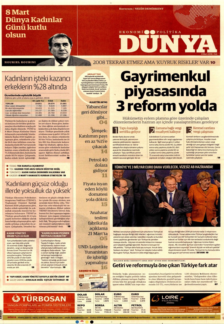 8 Mart 2016 gazete manşetleri - 577