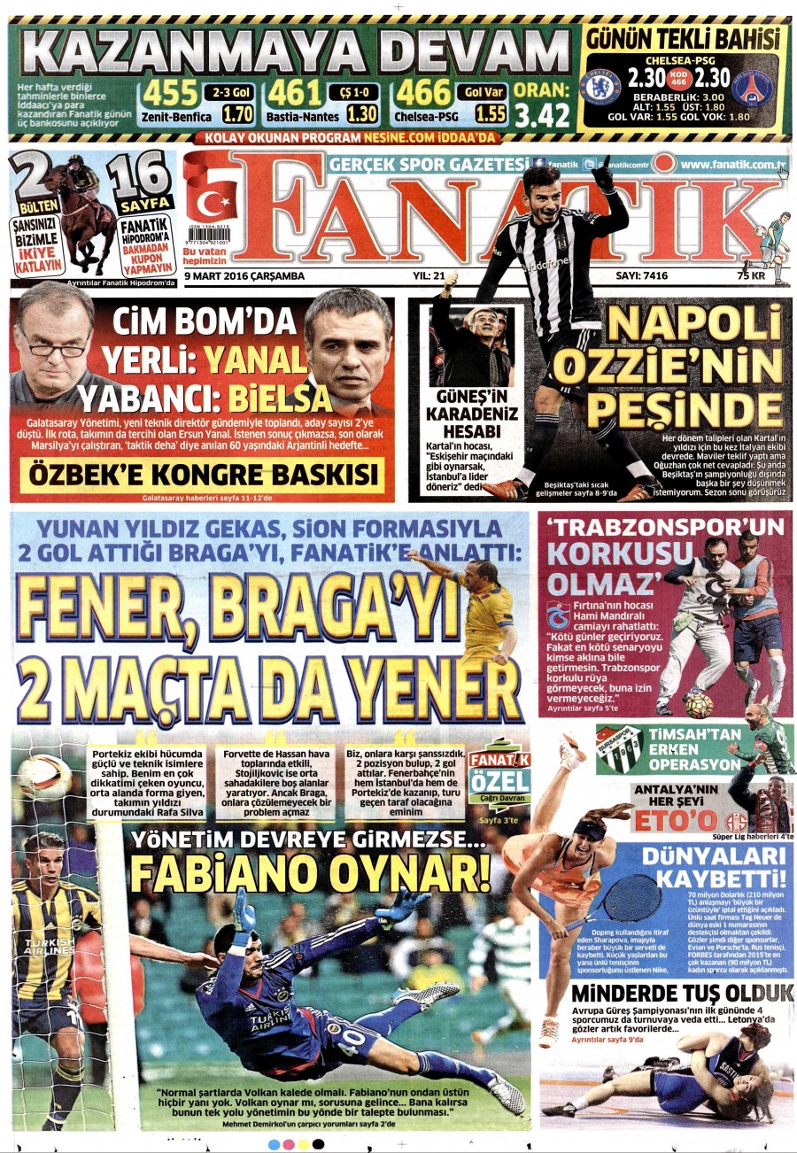 9 Mart 2016 gazete manşetleri - 914