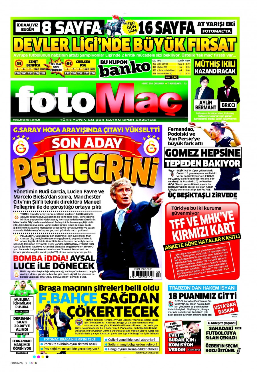 9 Mart 2016 gazete manşetleri - 626