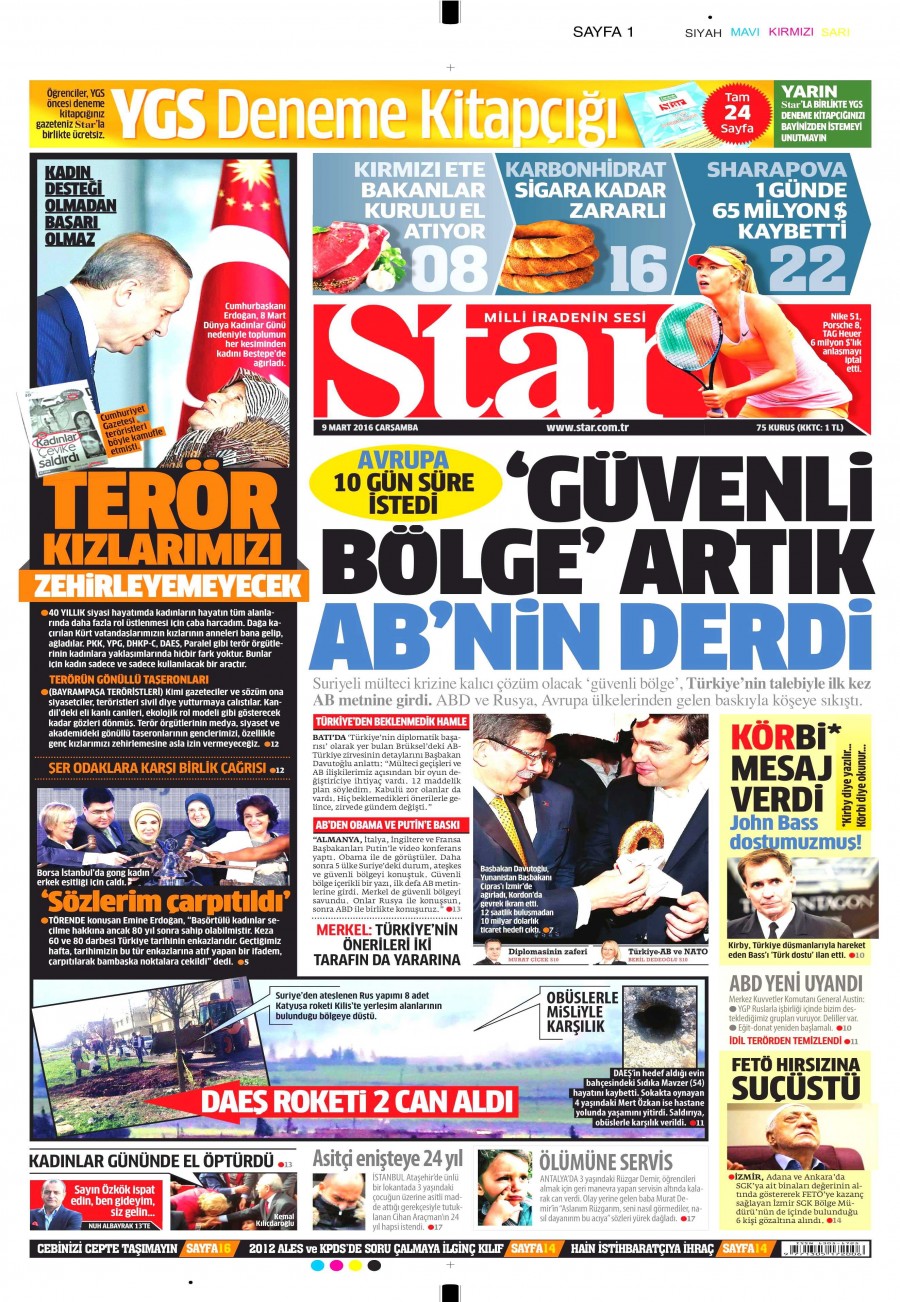 9 Mart 2016 gazete manşetleri - 939