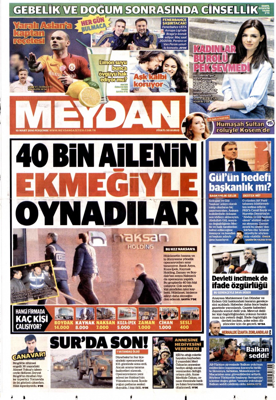 10 Mart 2016 gazete manşetleri - 795