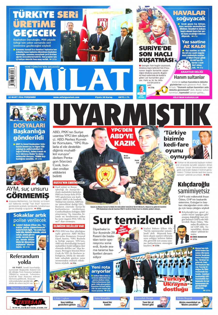 10 Mart 2016 gazete manşetleri - 505