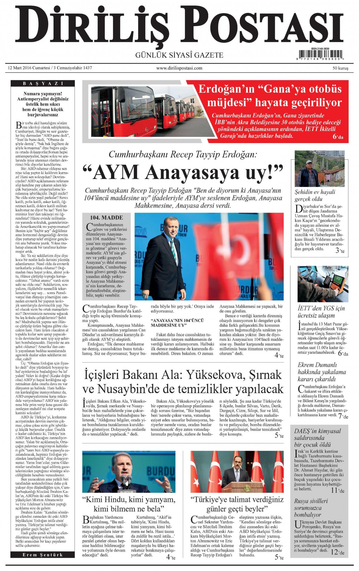 Gazeteler bugün ne yazdı? - 527