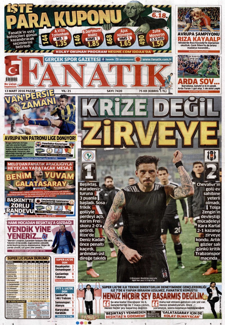 13 Mart 2016 gazete manşetleri - 597