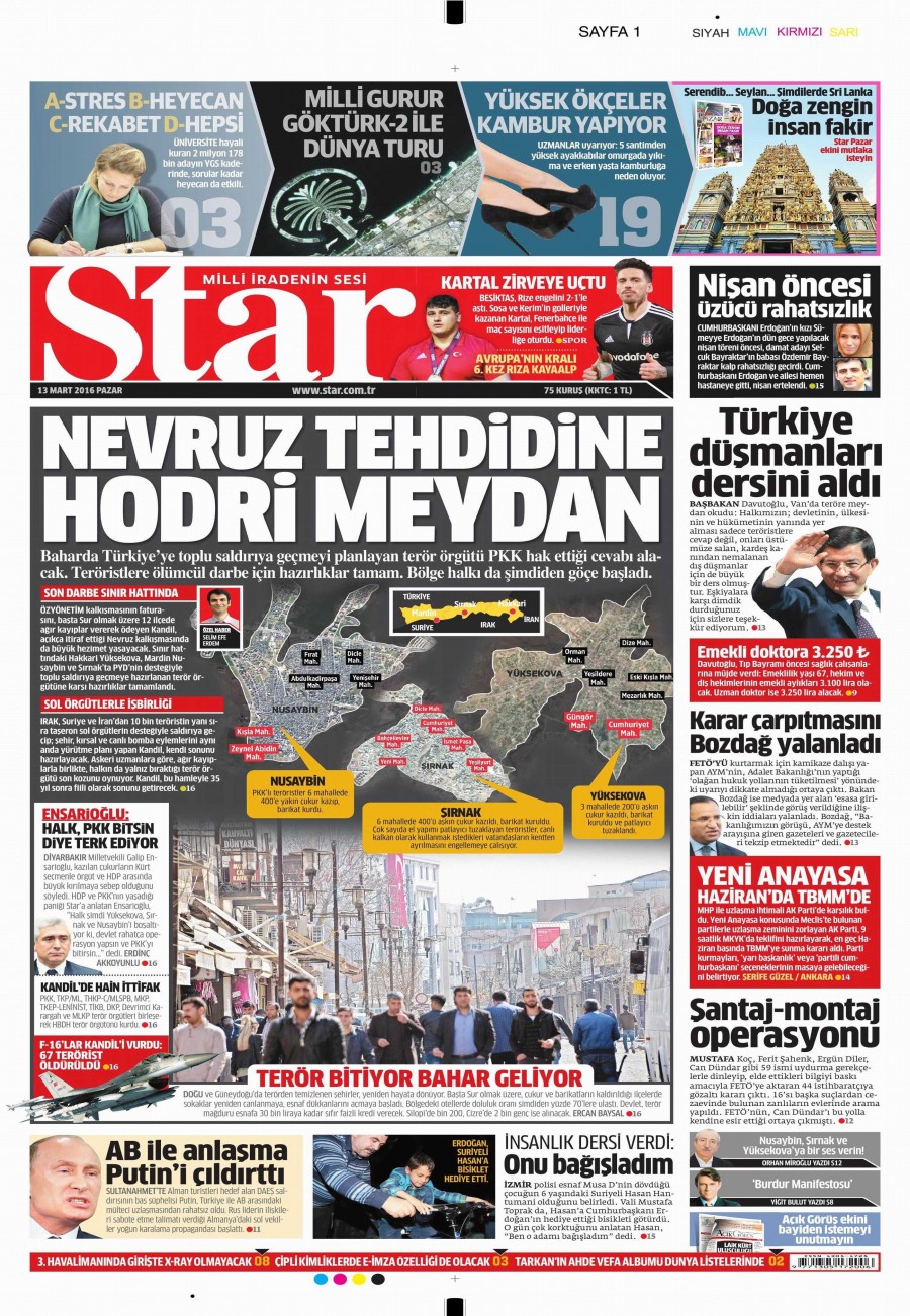 13 Mart 2016 gazete manşetleri - 688