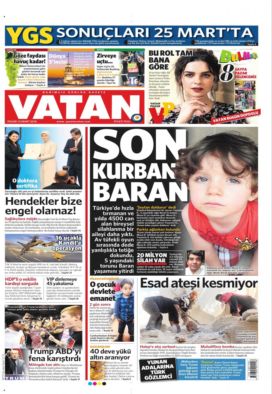 13 Mart 2016 gazete manşetleri - 859