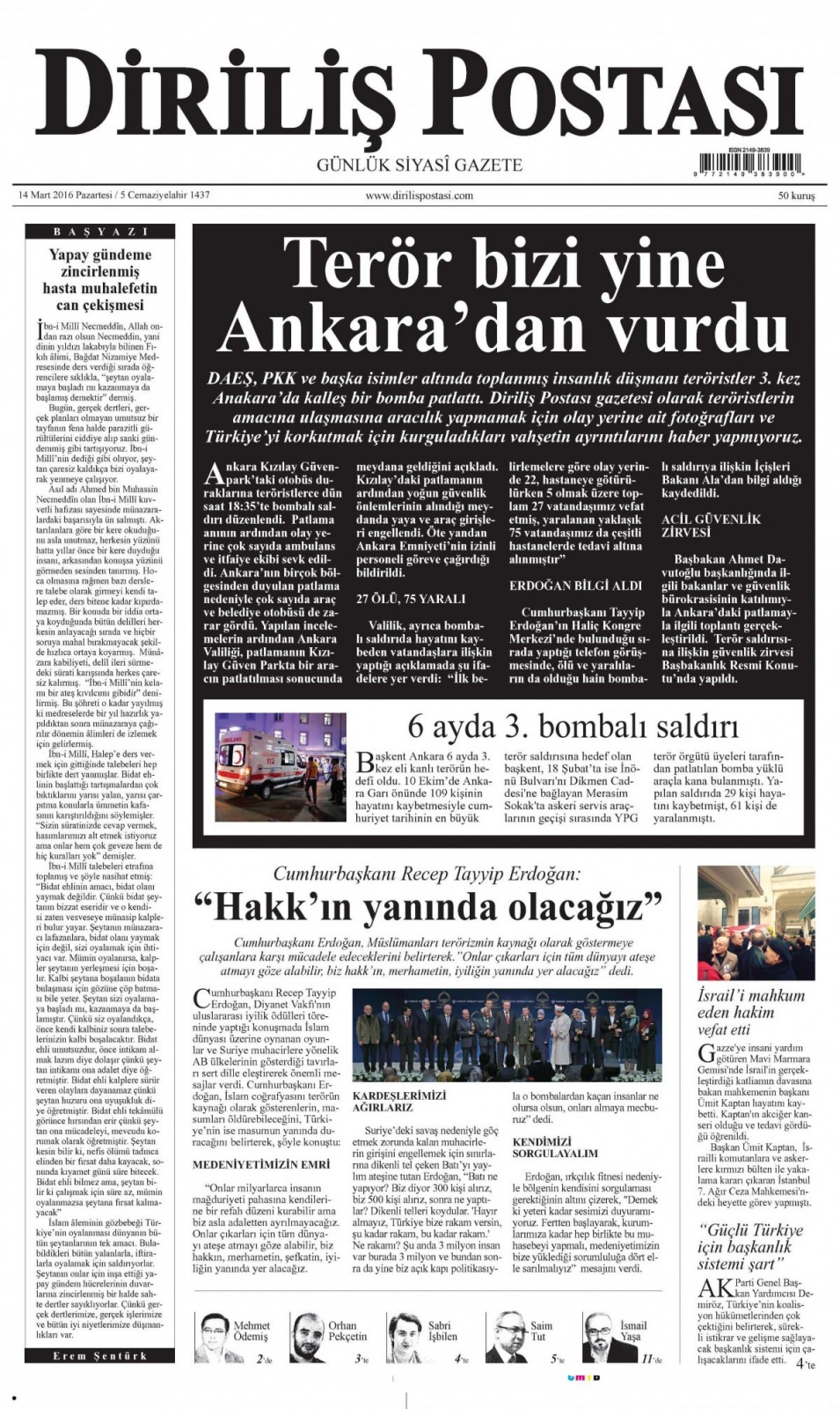 Gazeteler bugün ne yazdı? - 632