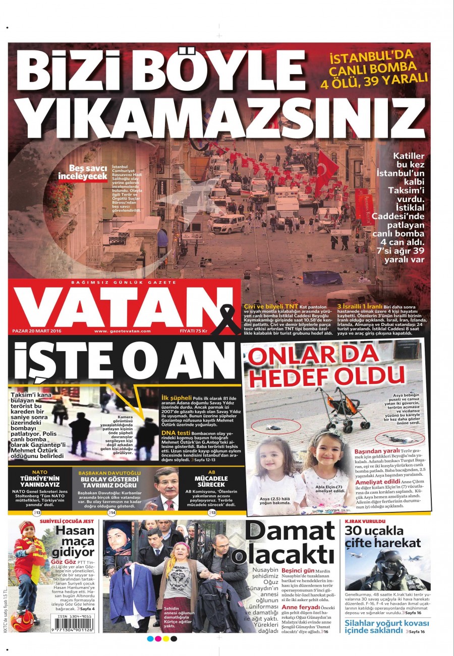 20 Mart 2016 gazete manşetleri - 940