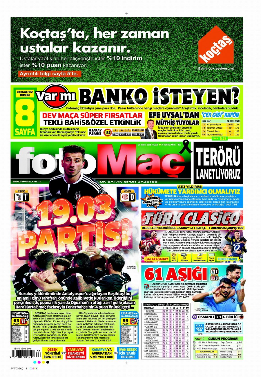 20 Mart 2016 gazete manşetleri - 941