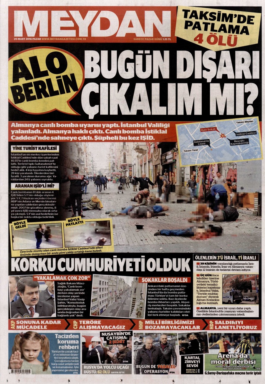 20 Mart 2016 gazete manşetleri - 818