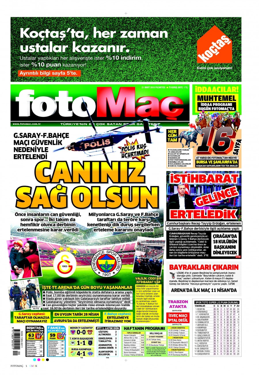 21 Mart 2016 gazete manşetleri - 818