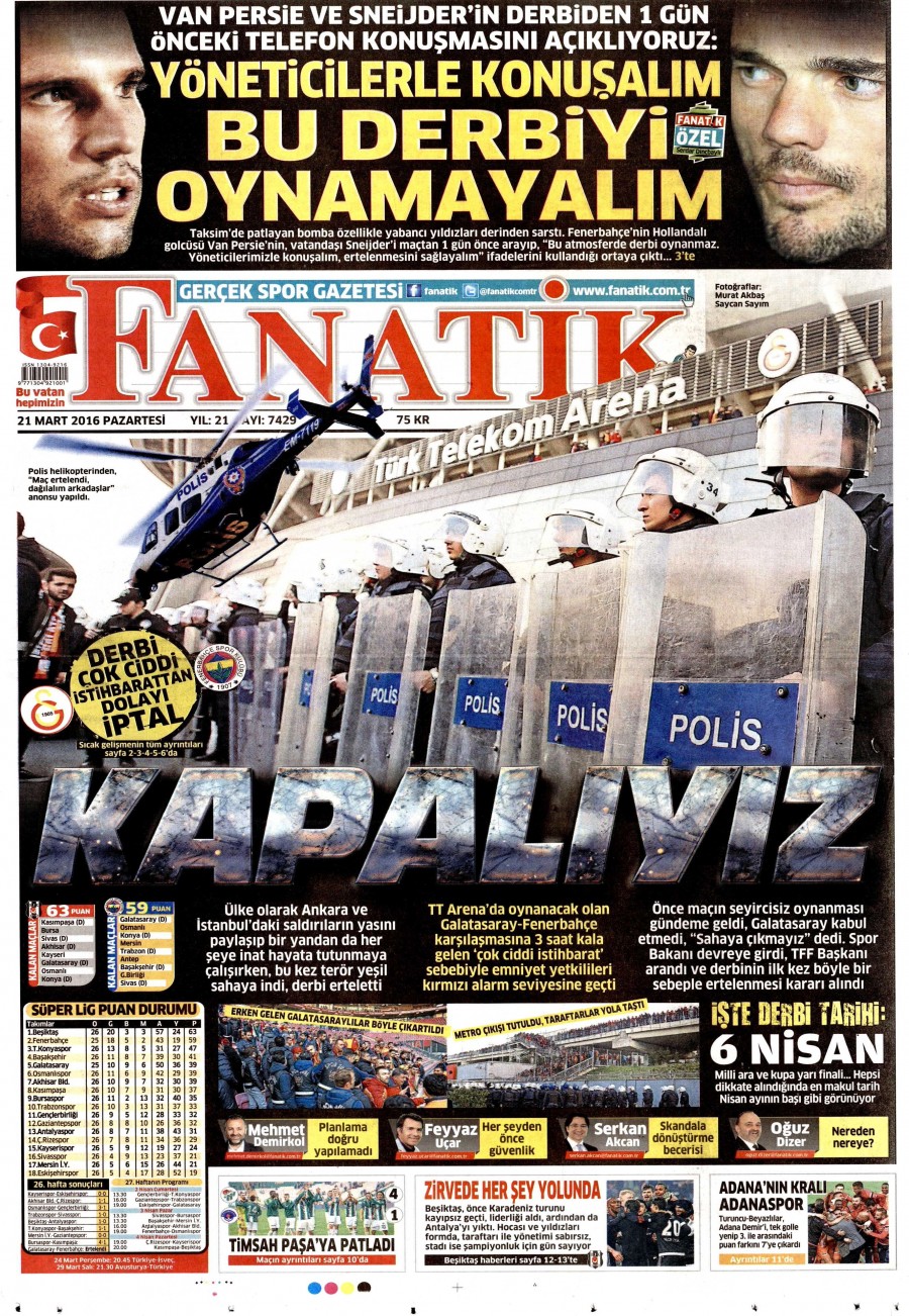 21 Mart 2016 gazete manşetleri - 941