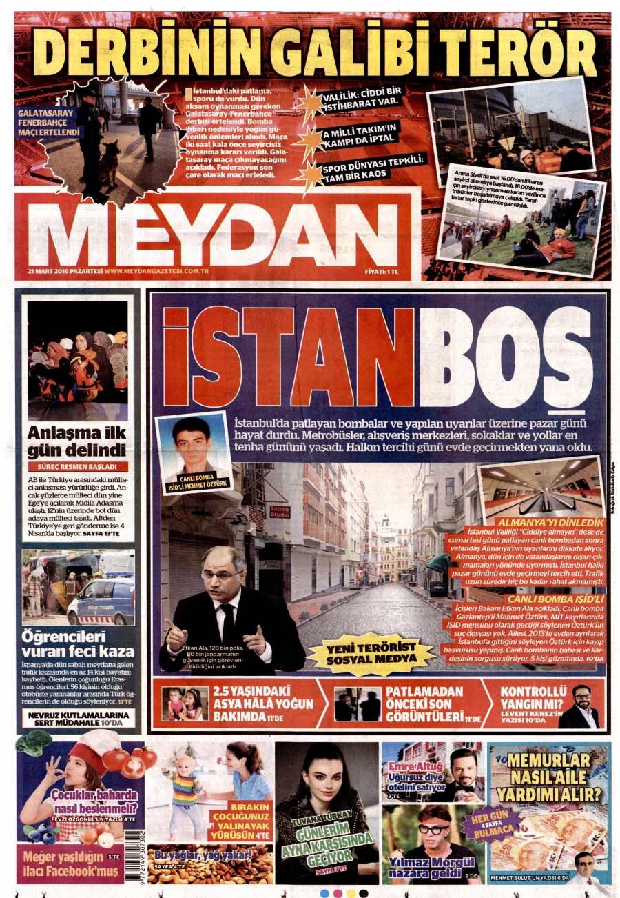 21 Mart 2016 gazete manşetleri - 664