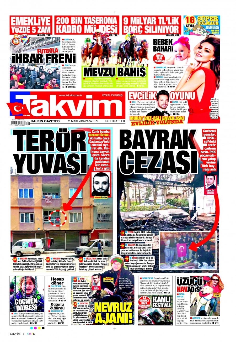21 Mart 2016 gazete manşetleri - 902
