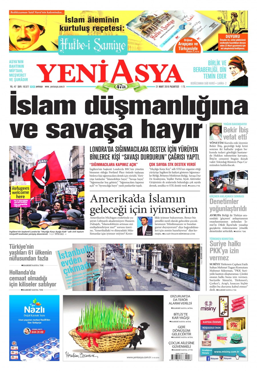 21 Mart 2016 gazete manşetleri - 914