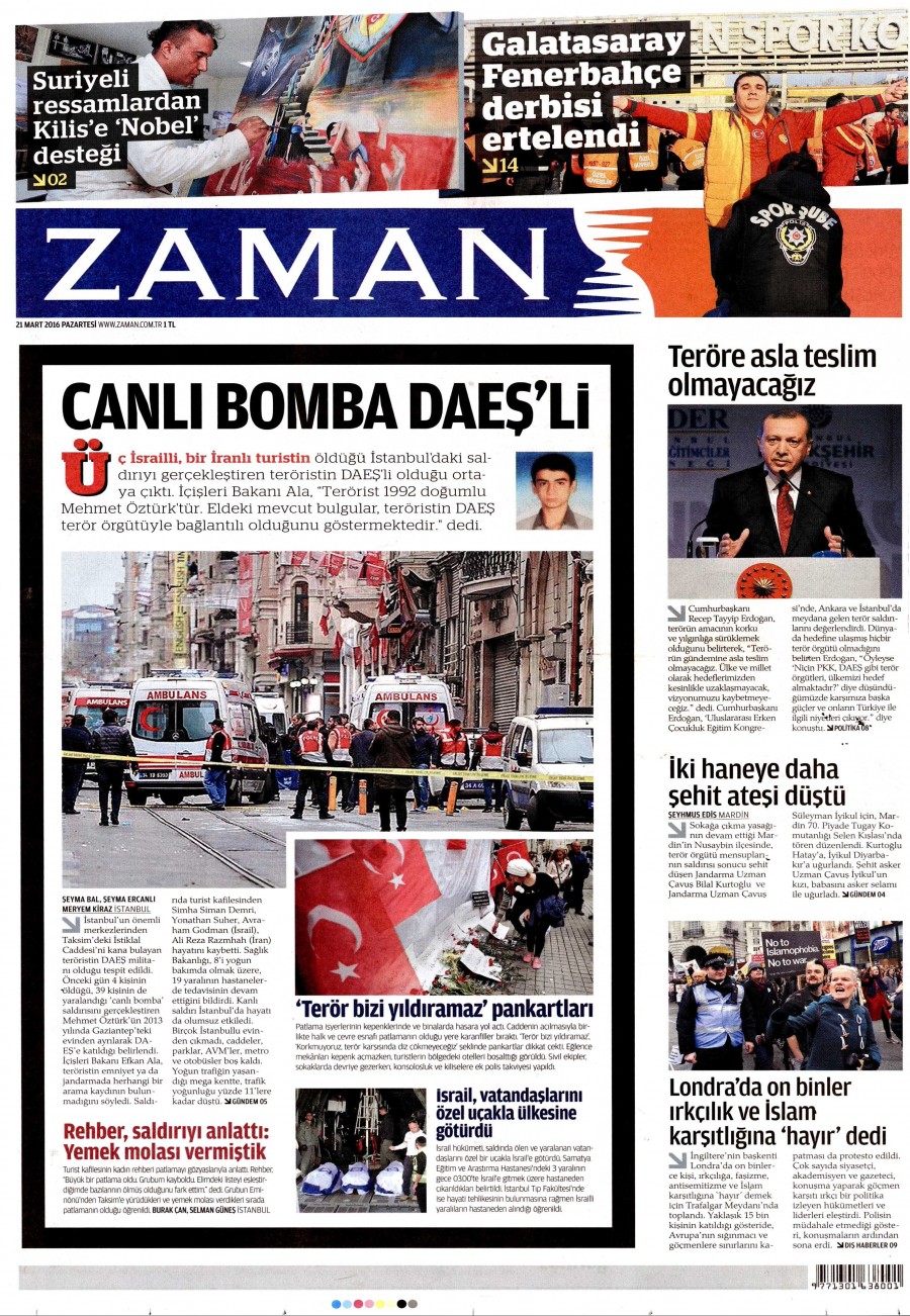 21 Mart 2016 gazete manşetleri - 641