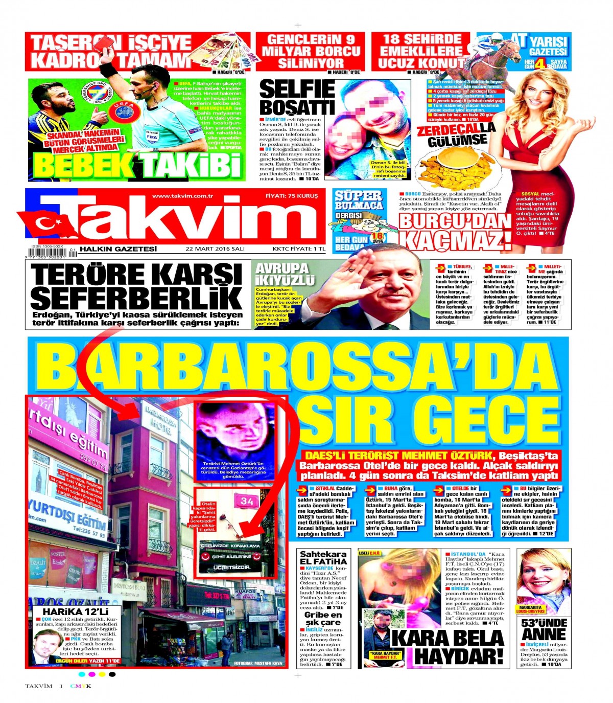 22 Mart 2016 gazete manşetleri - 576