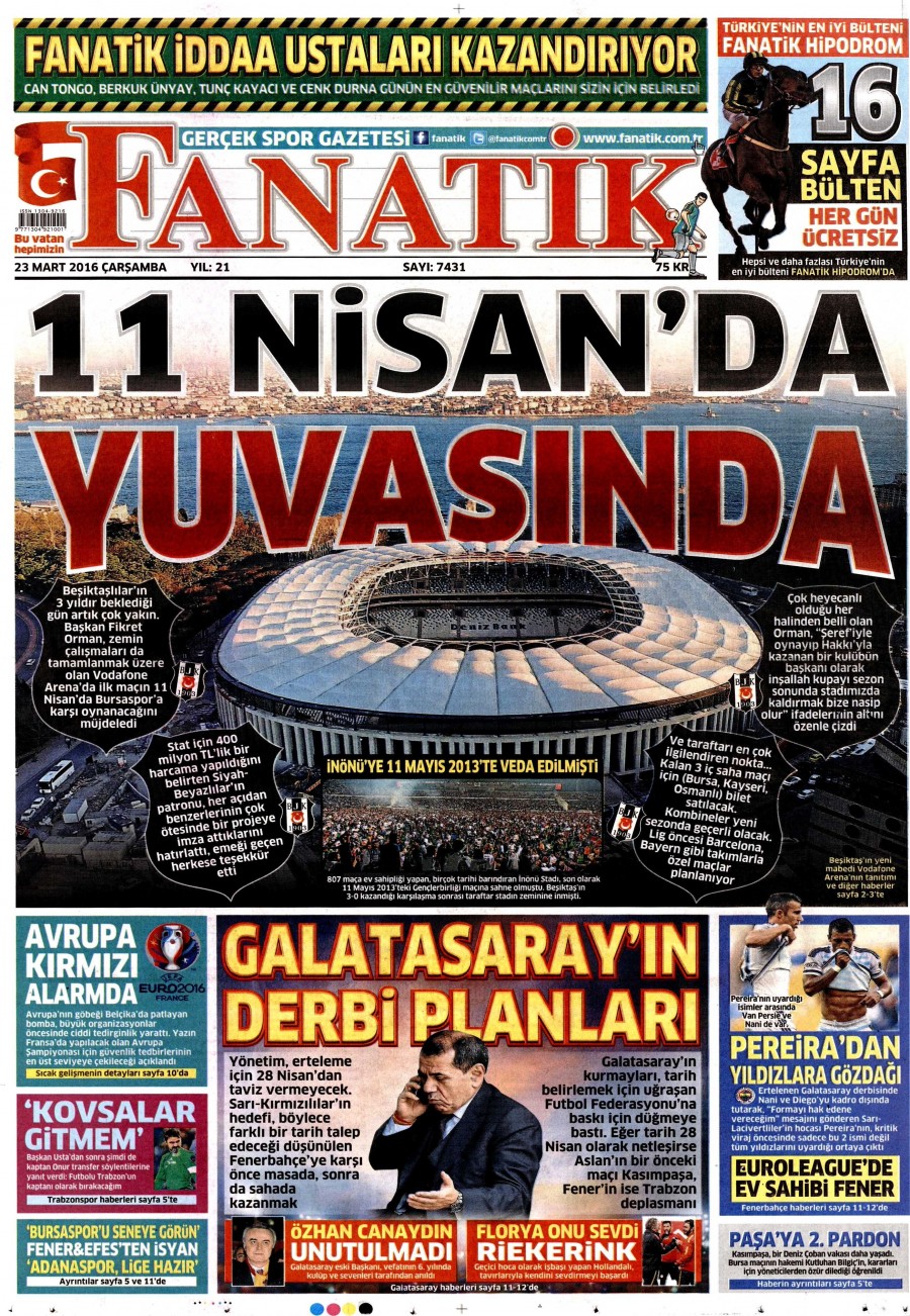 23 Mart 2016 gazete manşetleri - 789