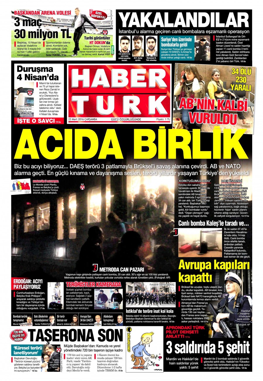 23 Mart 2016 gazete manşetleri - 504