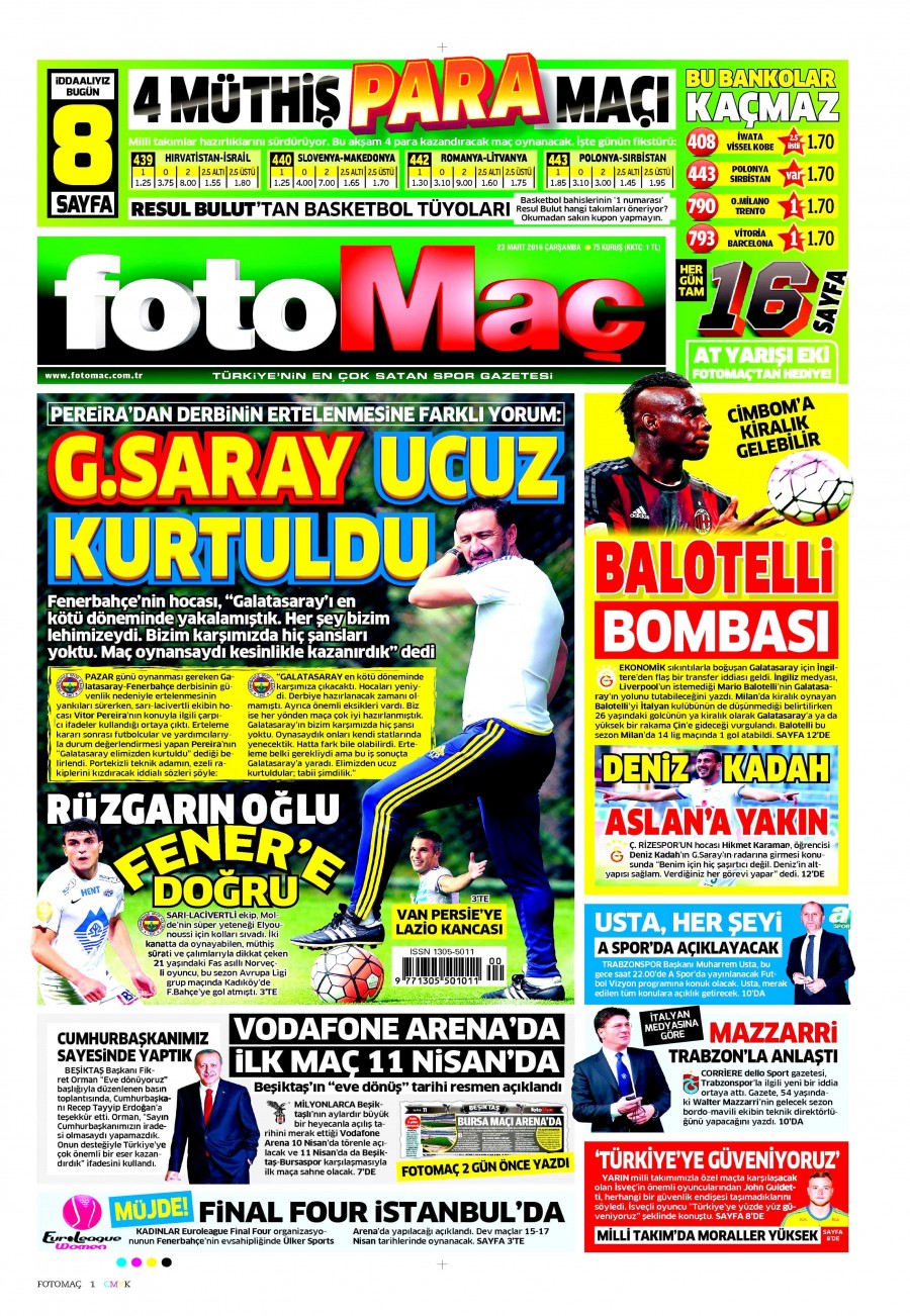 23 Mart 2016 gazete manşetleri - 588