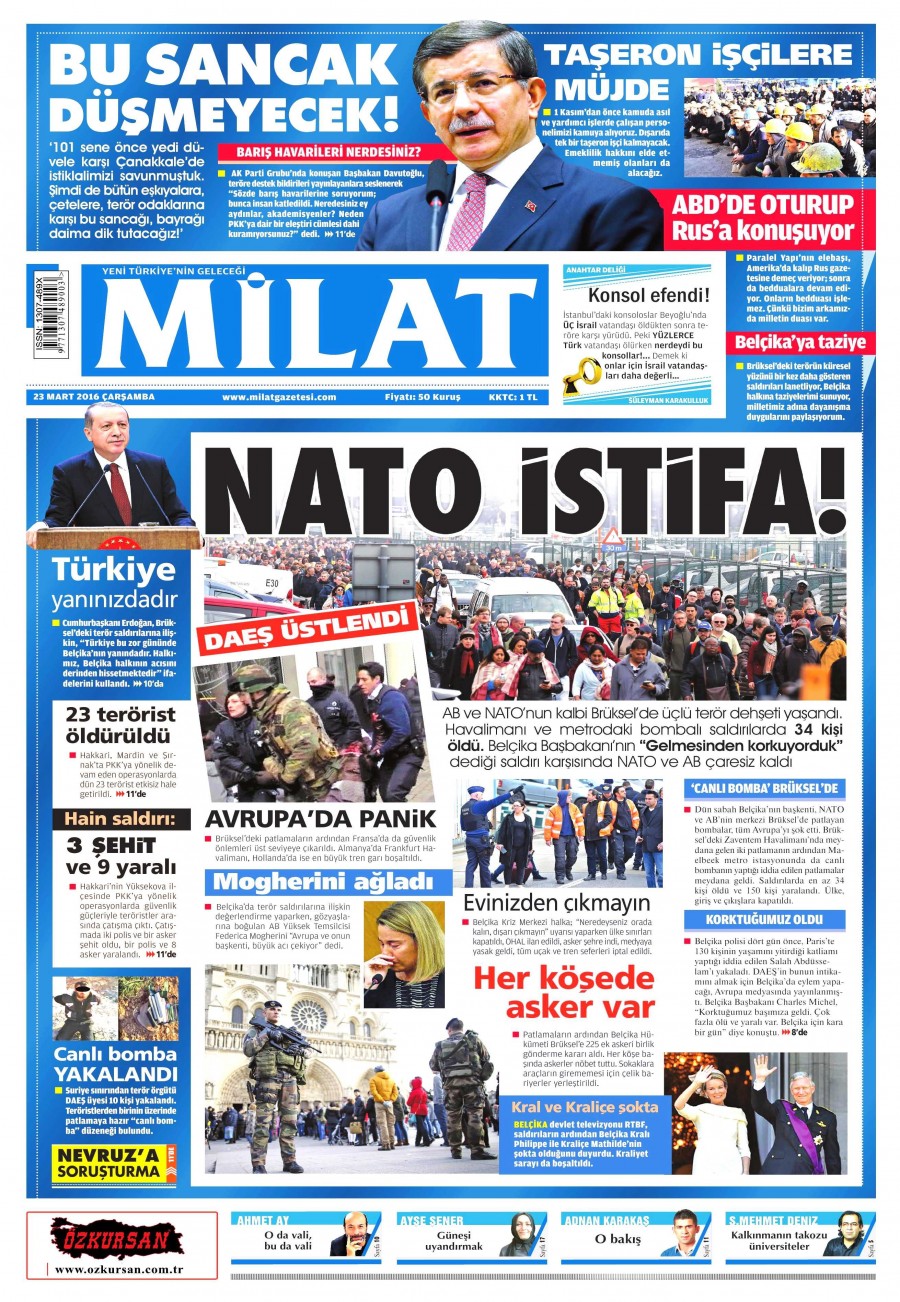 23 Mart 2016 gazete manşetleri - 675