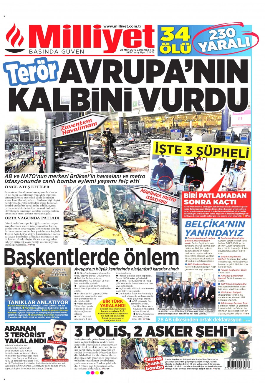 23 Mart 2016 gazete manşetleri - 851