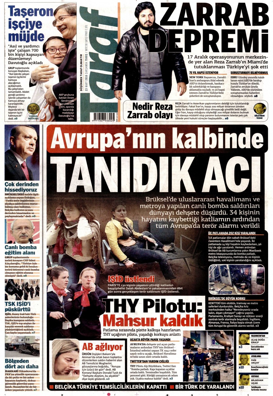 23 Mart 2016 gazete manşetleri - 737