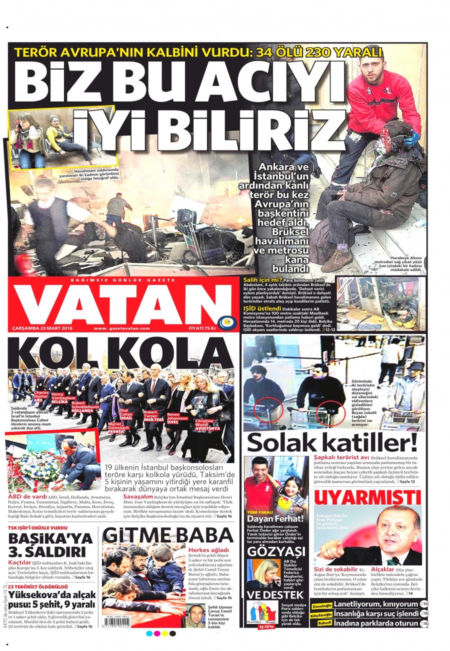 23 Mart 2016 gazete manşetleri - 713