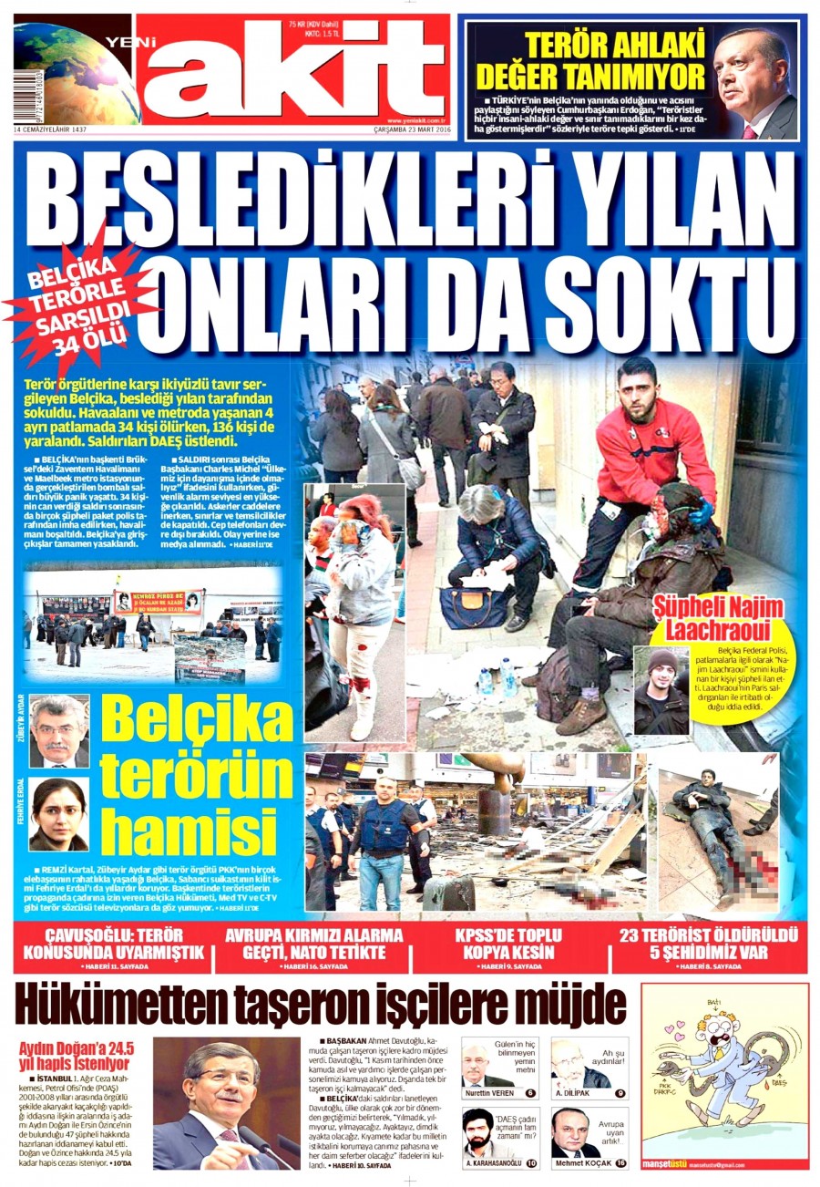 23 Mart 2016 gazete manşetleri - 556