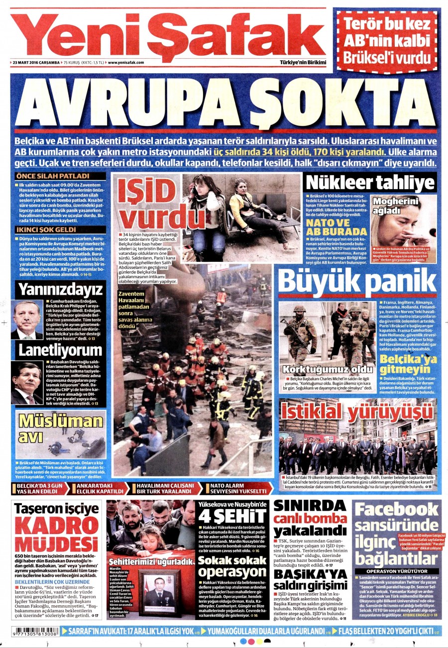 23 Mart 2016 gazete manşetleri - 814