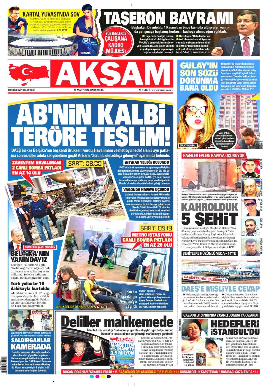 23 Mart 2016 gazete manşetleri - 854