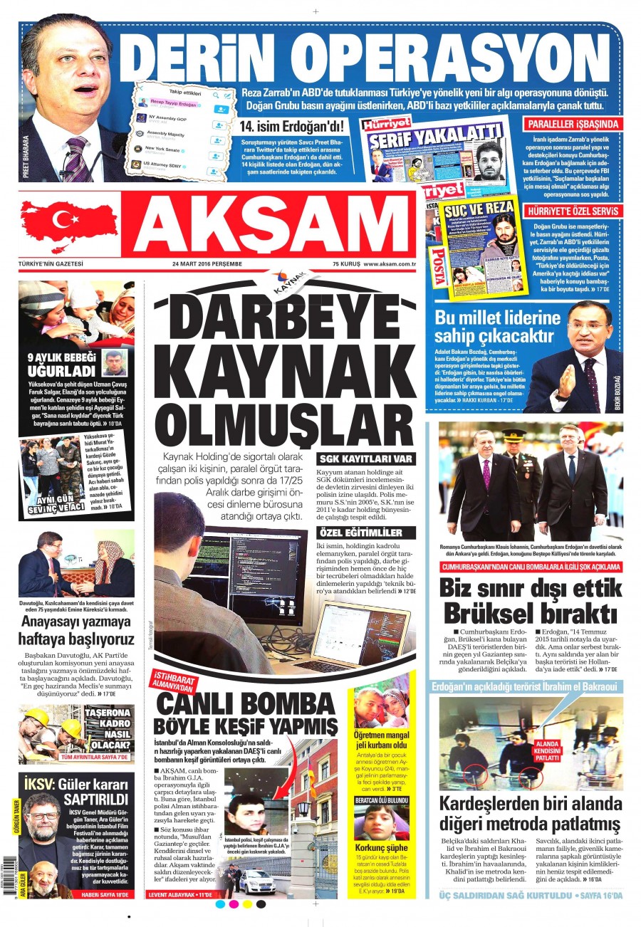 24 Mart 2016 gazete manşetleri - 661